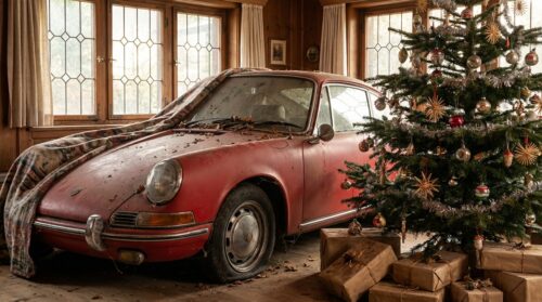 ein porsche 911 wurde 31 jahre lang vergessen und unter einem weihnachtsbaum entdeckt – eine faszinierende geschichte über vergessene schätze und klassische automobile.